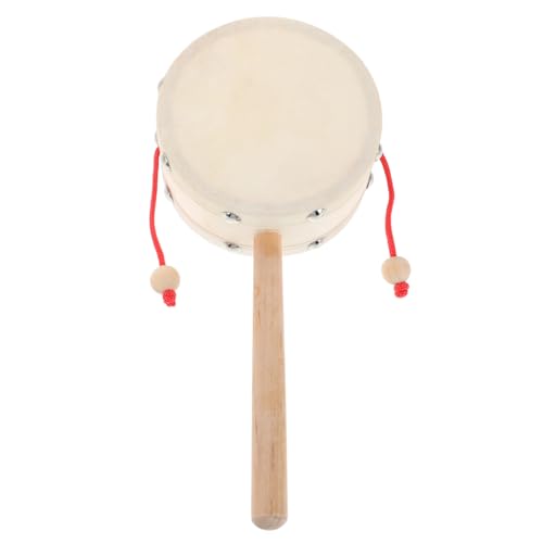 BESPORTBLE Sheepskin Handtrommel für Kleinkinder Montessori Musikspielzeug Holz Rasseltrommel mit Klarem Klang Pädagogisches Orff Schlaginstrument Sicher und Griffig für Frühe Musikförderung von BESPORTBLE