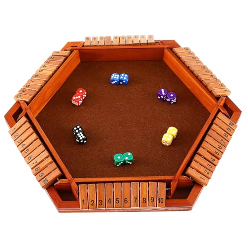 BESPORTBLE Shut The Box Holzbrettspiel Mehrspieler Tischspiel aus Holz Robust Kompakt Familien Spiel für Party Zuhause Geschenkidee von BESPORTBLE