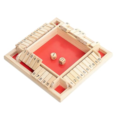 BESPORTBLE Shut The Box Spiel Aus Holz - Klassisches Würfelspiel Für Und Erwachsene - Vierseitiges Brettspiel Für Gesellige Abende Perfekt Für Kneipen Und Familienfeiern BESPORTBLE Shut The Box Spiel Aus Holz - Klassisches Würfelspiel Für Und Erwachsene - Vierseitiges Brettspiel Für Gesellige Abende Perfekt Für Kneipen Und Familienfeiern von BESPORTBLE