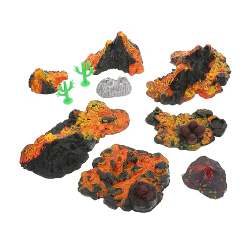 BESPORTBLE Simulation Modell aus Robustem PVC Realistische Mini Vulkane für Landschafts Schreibtischdekoration Kompakt und Langlebig als Büro Wohnaccessoire von BESPORTBLE