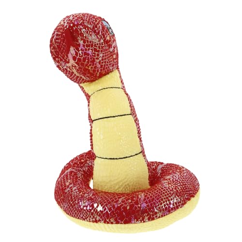 BESPORTBLE Simulation Schlange Plüschspielzeug Realistisches Gefülltes Kuscheltier für Halloween Streiche Dekorative Requisite für Partys Rot Jahr der Schlange von BESPORTBLE