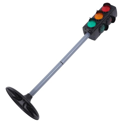 BESPORTBLE Simulation Verkehrsampel mit Lichtfunktion Höhenverstellbar Realistisches Verkehrszeichen Modell für Pädagogisches Sicherheitsspielzeug Glatte Oberfläche Fördert Verkehrssicherheit von BESPORTBLE