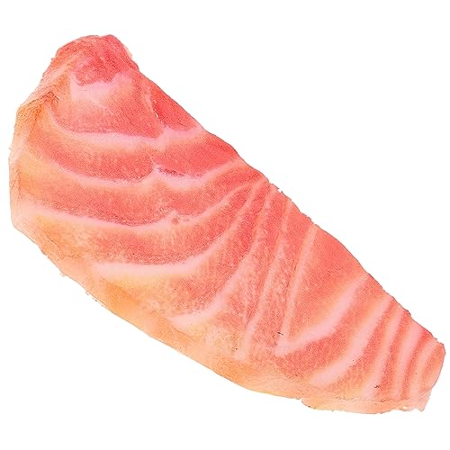 BESPORTBLE Lachs PVC Künstliche Lebensmittel Scheibe Für Prop Fotografie Home Decor Meer Tier Spielzeug von BESPORTBLE