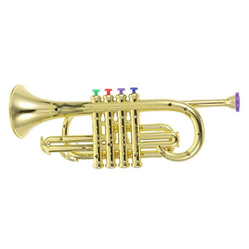 BESPORTBLE Simulierte Trompete für Imitation Musikinstrument Gold für Junge Mädchen zur Geburtstagsfeier Fördert Musikalisches Interesse und Kreativität BESPORTBLE Simulierte Trompete für Imitation Musikinstrument Gold für Junge Mädchen zur Geburtstagsfeier Fördert Musikalisches Interesse und Kreativität von BESPORTBLE