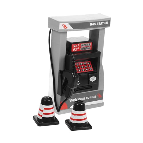 BESPORTBLE Simuliertes Mini Gasstation Modellspielzeug aus Straßensperren Fördert Feinmotorik und Beobachtungsgabe Pädagogisches Kinderspielzeug für Kreatives von BESPORTBLE