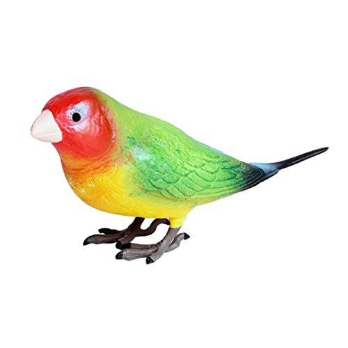 BESPORTBLE Simuliertes Papagei Modell aus Kunststoff Realistische Tierdekoration für Schreibtisch Garten und Kinderzimmer Langlebige Nachbildung als Dekoratives Bastelobjekt von BESPORTBLE