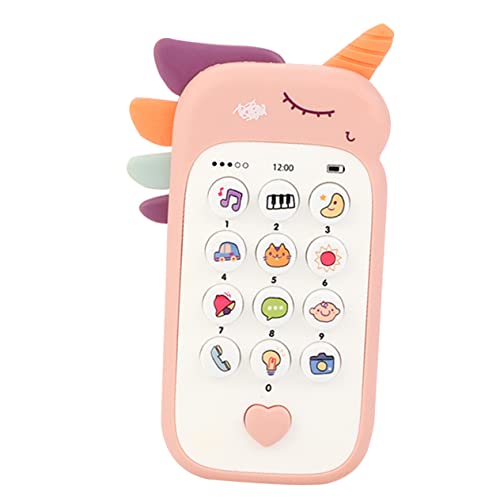 BESPORTBLE Smartphone Mit Musik Und Geräuschen Lustiges Cartoon Telefon Für Kleinkinder Beißspielzeug Für Farbenfrohes Batterieloses Lernspielzeug von BESPORTBLE