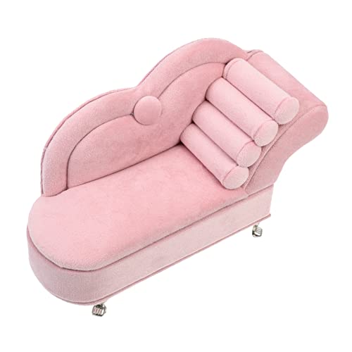 BESPORTBLE Sofa Für Puppenhaus Elegantes Schmuckschatulle Modell Zartem Kirschblütenpink Als Deko Für Babyzimmer Präsentation Von Schmuck Empfindliche von BESPORTBLE