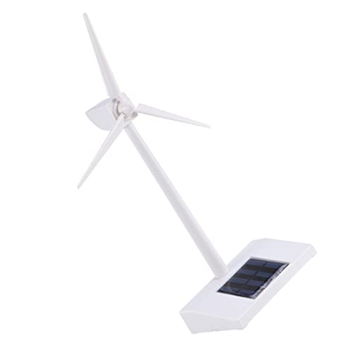 BESPORTBLE Solarbetriebene Windmühlen Modell Für Schreibtisch Turbinenmodell Aus Abs Weiß Lernspielzeug Für DIY Projekte Zur Windenergie Und Garten Deko von BESPORTBLE