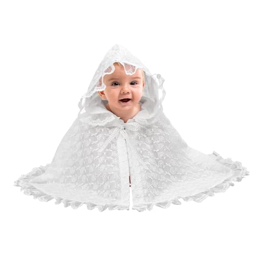 BESPORTBLE Sonnenschutz Umhang mit Kapuze Weiß Atmungsaktives Doppellagiges Spitzen Cape für Mädchen Jahre Leichtes UV Sicheres Prinzessin Kostüm Accessoire von BESPORTBLE