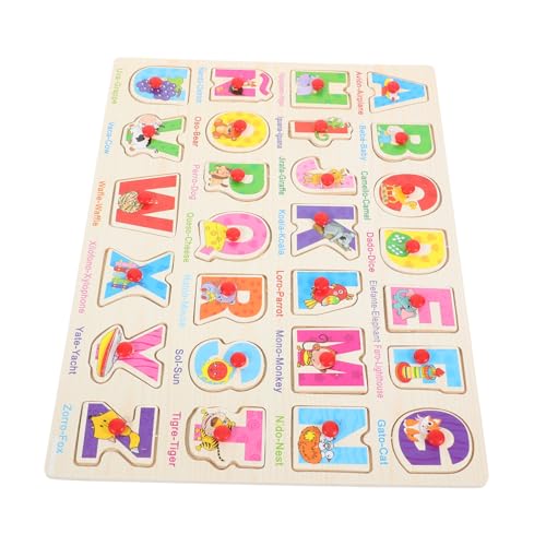BESPORTBLE Spanisch Lernpuzzle Pädagogisches Steckspiel mit Großen Holzbuchstaben Greifpuzzle für Kleinkinder zur Sprachförderung und Motorischen Entwicklung Montessori Bildungsbrett BESPORTBLE Spanisch Lernpuzzle Pädagogisches Steckspiel mit Großen Holzbuchstaben Greifpuzzle für Kleinkinder zur Sprachförderung und Motorischen Entwicklung Montessori Bildungsbrett von BESPORTBLE