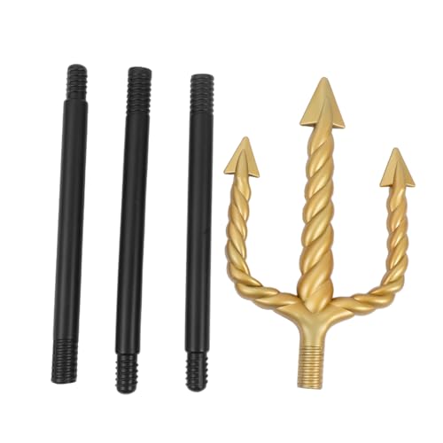 BESPORTBLE Spiralförmiger Halloween Kostüm Requisite Schwarz Stab Für Cosplay Meeresgott Party Bühnenauftritt von BESPORTBLE