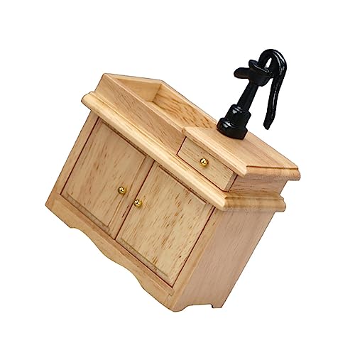 BESPORTBLE Spülkabinett Modell Aus Dekoration Für Mini Perfektes Zubehör Für DIY Szenen Natürlichem Holzton BESPORTBLE Spülkabinett Modell Aus Dekoration Für Mini Perfektes Zubehör Für DIY Szenen Natürlichem Holzton von BESPORTBLE