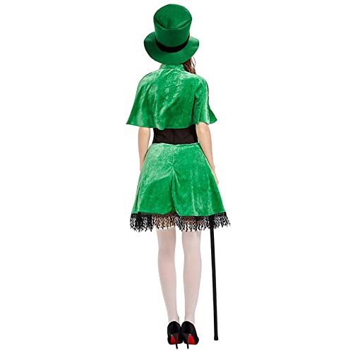 BESPORTBLE St Patrick's Day Festival Kleid mit Hut und Schal Grünes Irish Stage Performance Kostüm Karnevalskostüm Komfortables Party Outfit S BESPORTBLE St Patrick's Day Festival Kleid mit Hut und Schal Grünes Irish Stage Performance Kostüm Karnevalskostüm Komfortables Party Outfit S von BESPORTBLE
