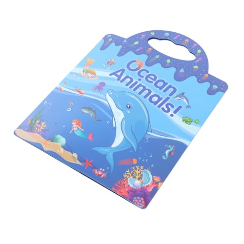 BESPORTBLE Stickerbuch Meerestiere Wiederverwendbar Abwischbar DIY Aufkleberbuch für Kreative Spiele und Lernspaß mit Bunten Ablösbaren Papierstickern Geeignet für Ab Jahren von BESPORTBLE