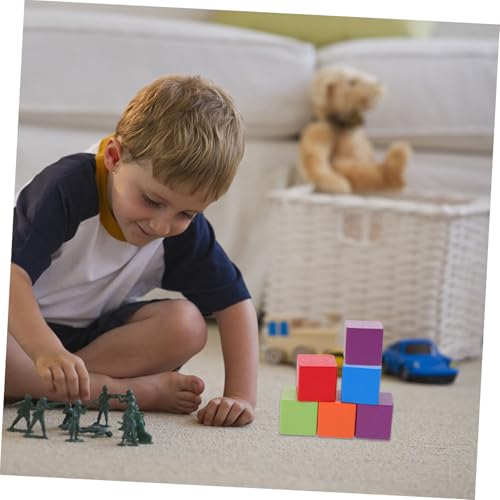 BESPORTBLE Teiliges Bunter Geometrischer Holzbausteine aus Beech Wood Pädagogisches Konstruktionsspielzeug für Kleinkinder Sicher und Kreativ Fördernd Lernspielzeug für Jungen und Mädchen von BESPORTBLE