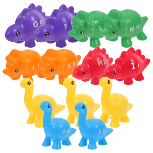 BESPORTBLE Teiliges Dinosaurier Lernspielzeug mit Buchstaben Matching Cartoon Design Fördert Kognitive Entwicklung Hand Auge koordination und Kreatives für Inkl Aufbewahrungstasche von BESPORTBLE