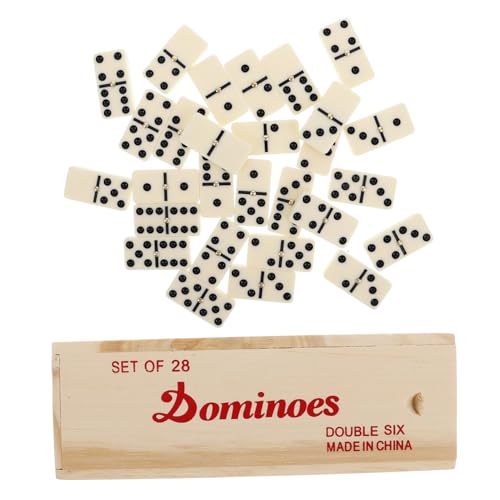 BESPORTBLE Domino Spiel Holz Dominosteine Für Erwachsene Und Junge Mädchen Mit Box Für Reise Und Tischspiele Modernes Domino Gesellschaftsspiele von BESPORTBLE