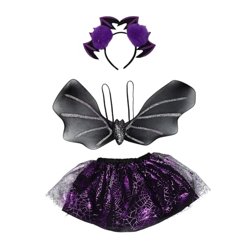 BESPORTBLE Teiliges Halloween Kinderkostüm Fledermaus Kostüm Für Mädchen Mit Flügeln Maske Und Haarspangen Für Karneval Fasching Und Halloween Feiern BESPORTBLE Teiliges Halloween Kinderkostüm Fledermaus Kostüm Für Mädchen Mit Flügeln Maske Und Haarspangen Für Karneval Fasching Und Halloween Feiern von BESPORTBLE