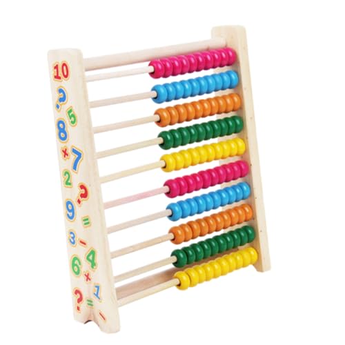 BESPORTBLE Teiliges Holz Rechenrahmen für Bunte Zählperlen Lernspielzeug zur Frühen Mathematikbildung Sicheres Rechnen für Ab Jahren Zufällige Farbe Zufällige Farbe von BESPORTBLE