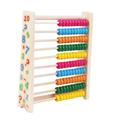 BESPORTBLE Teiliges Holz Rechenspielzeug mit Bunten Zählperlen für Frühe Bildung Rechnungsrahmen für Lernspielzeug Rechenfähigkeiten Zufällige Farbe Zufällige Farbe von BESPORTBLE