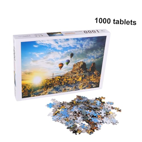 BESPORTBLE Teiliges Hot Air Balloon Puzzle Erwachsenen Lernspiel Farbenfrohes Kartonpuzzle Präzise Geschnitten Langlebig Kreatives für Familie und Freunde von BESPORTBLE