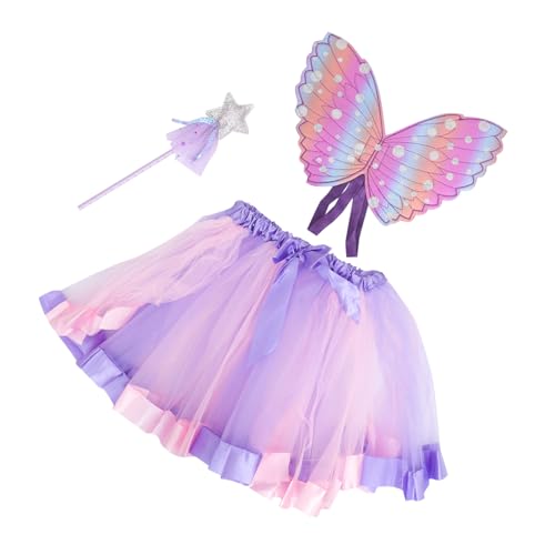 BESPORTBLE Teiliges Kostümset Mit Schmetterlingsflügeln Fairy Stick Und Kostümrock Bunte Engel Flügel Und Zauberstab Für Mädchen Für Bühnenaufführungen Und Kostümpartys BESPORTBLE Teiliges Kostümset Mit Schmetterlingsflügeln Fairy Stick Und Kostümrock Bunte Engel Flügel Und Zauberstab Für Mädchen Für Bühnenaufführungen Und Kostümpartys von BESPORTBLE