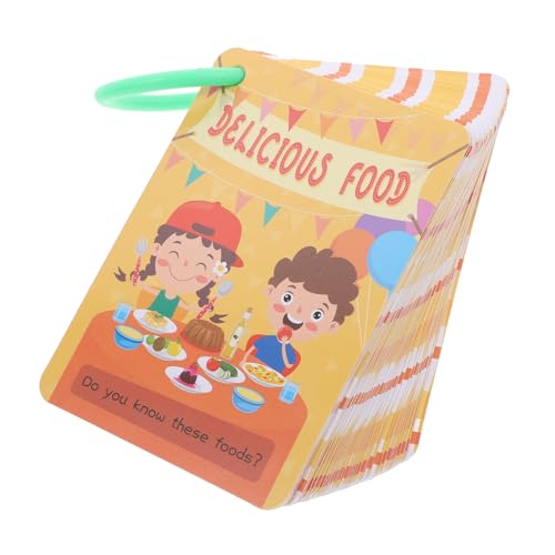 BESPORTBLE Teiliges Lernkarten Food Flashcards Starke Papierkarten für Kleinkinder Kognitive Essensbilder Motorik Gedächtnis und Hand Auge Koordination Spielerisches Lernen für Eltern Junge von BESPORTBLE
