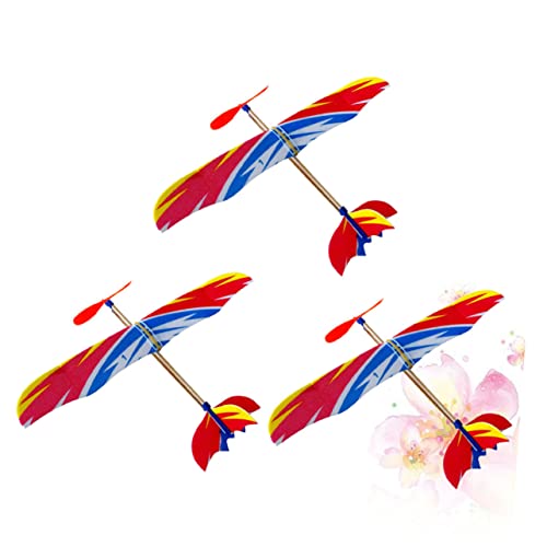 BESPORTBLE Teiliges Lernspielzeug Flugzeugmodell mit Gummibandantrieb Buntes DIY Flugzeugset Langlebig Leicht für Outdoor Spielspaß von BESPORTBLE