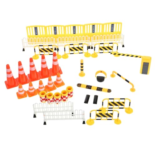 BESPORTBLE Teiliges Miniatur verkehrszeichenset Verkehrsabsperrung für Verkehrserziehung Realistische Bunte Straßensimulation Leicht Tragbar für Interaktives Rollenspiel und Kreatives Lernen von BESPORTBLE