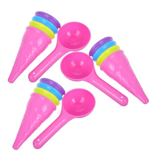 BESPORTBLE Teiliges Plastik Sandspielzeug mit Eiscreme Formen und Schaufeln Strandspielzeug für Mädchen und Jungen Leicht Sicher und Robust für Sandkasten und Strandspaß von BESPORTBLE