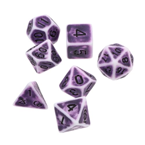 BESPORTBLE Teiliges Polyedrisches Würfelset Vintage Stil mit Großen Zahlen für Brettspiele Rollenspiele Party Tischspiele Langlebig und Leicht Ablesbar von BESPORTBLE