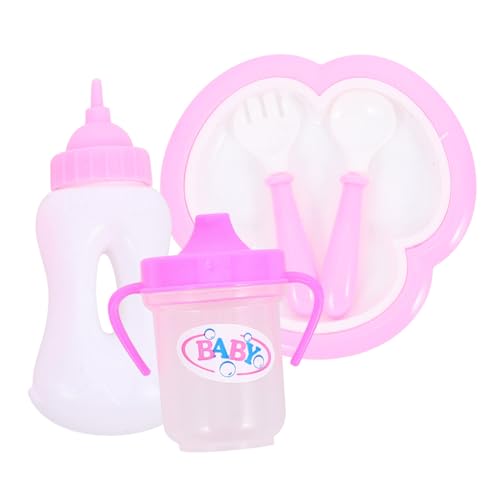BESPORTBLE Teiliges Puppen Milchflaschen und Essbesteck Langlebiges Miniaturspielzeug mit Realistischem Design Geeignet für Puppenhaus für Geburtstag und Weihnachten von BESPORTBLE