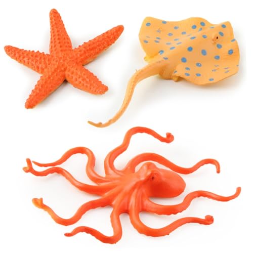 BESPORTBLE Teiliges Realistische Meeresbewohner Modelle aus PVC Stabile Statische Tierfiguren für Lernspielzeug und Party deko Fördert Kreativität und Vorstellungsvermögen Zufällige Farbe von BESPORTBLE