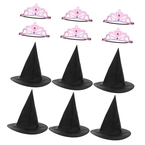 BESPORTBLE Teiliges Set Prinzessin Krone und Schwarzer Hexenhut Kinderkostüm Zubehör für Geburtstags Halloweenparty Weiche Leichte Partydekoration für Drinnen und Draußen BESPORTBLE Teiliges Set Prinzessin Krone und Schwarzer Hexenhut Kinderkostüm Zubehör für Geburtstags Halloweenparty Weiche Leichte Partydekoration für Drinnen und Draußen von BESPORTBLE