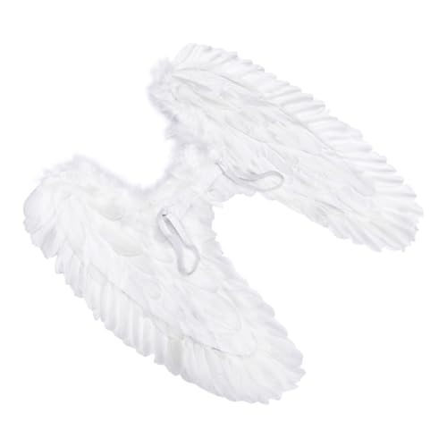 BESPORTBLE Teufelsflügel Für Cosplay Accessoire Hochwertigen Federn Für Halloween Karneval Fasching Kostümpartys Weiße von BESPORTBLE