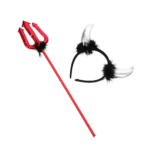 BESPORTBLE Teufelshörner Haarreif Teilig Halloween Kostümaccessoire Rot Komfortabel Hautfreundlich für Karneval Cosplay Party von BESPORTBLE