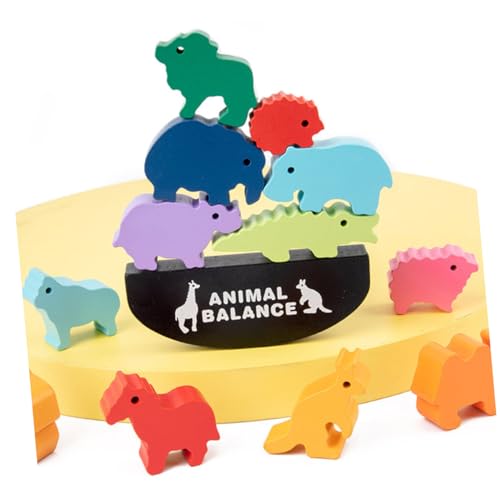 BESPORTBLE Tierische Stapelspielzeuge aus Bunte Balancierblöcke für Fördert Kreativität und Konzentration Lernspielzeug für Kleinkinder von BESPORTBLE