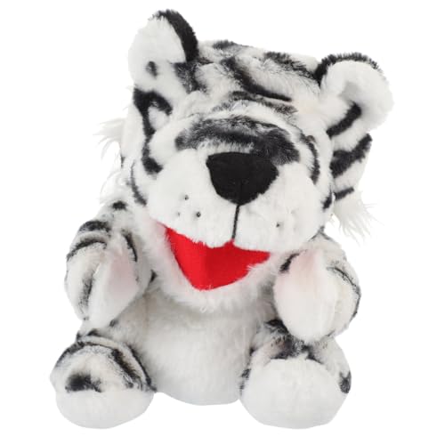 BESPORTBLE Tiger Handpuppe Aus Plüsch Interaktives Lernspielzeug Für Fördert Fantasie Und Kommunikationsfähigkeiten Waschbar Und Leicht Zu Reinigen Für Geschichten von BESPORTBLE