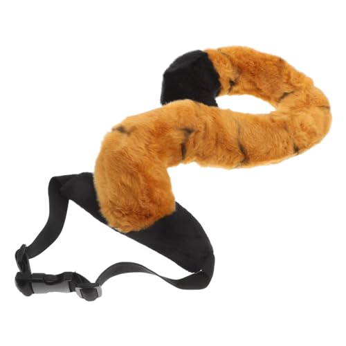 BESPORTBLE Tigerschwanz Aus Plüsch Kostümzubehör Für Junge Mädchen Tierkostüm-Accessoire Langlebiges Spielzeug Für Rollenspiele Mit Stabiler Riemenbefestigung Für Halloween Und Partys von BESPORTBLE