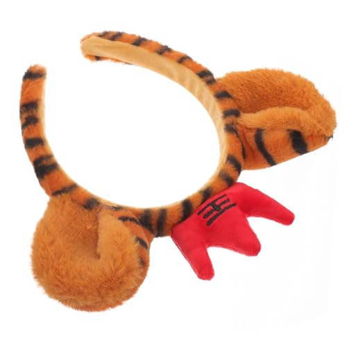 BESPORTBLE Tiger-Stirnband Kleid Ohren Party Stirnbänder für Zootiere Tierohr-Haarband-Requisite Cartoon-Tiger-Ohr-Stirnband Tigerohr-Haarband-Requisite Plüsch von BESPORTBLE