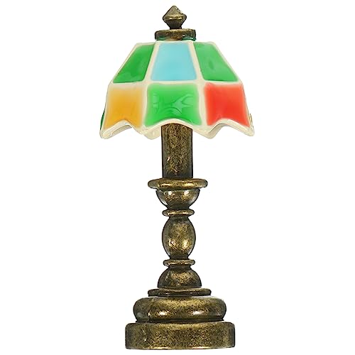 BESPORTBLE Tischleuchte Für Puppenhaus Retro Nachtleuchte Aus Design Hauslampe Für Szenen Und Modelle Puppenzubehör Für Sammler Und Bastler von BESPORTBLE