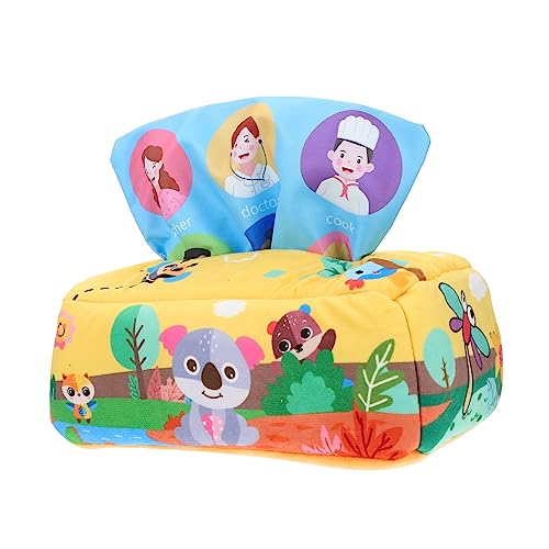 BESPORTBLE Tissue Box Frühpädagogisches Sensory Feinmotorik Gelbes Koala Design Für Kleinkinder Ab Jahr Lernspielzeug Für Kreative von BESPORTBLE