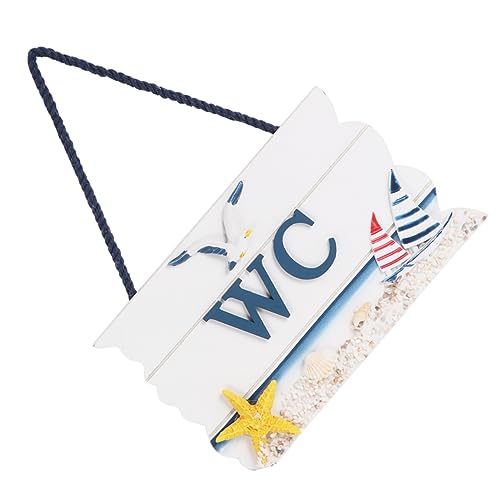BESPORTBLE Toilettenschild aus Holz im Mediterranen Stil Handgefertigtes Türschild für Wc mit Seestern Dekoratives Hängeschild für Zuhause und Geschäfte BESPORTBLE Toilettenschild aus Holz im Mediterranen Stil Handgefertigtes Türschild für Wc mit Seestern Dekoratives Hängeschild für Zuhause und Geschäfte von BESPORTBLE