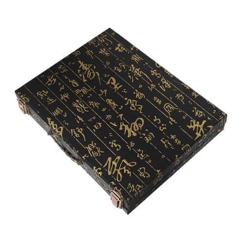 BESPORTBLE Traditionelle Chinesische Mahjong Aufbewahrungsbox aus Holz mit Tragegriff Eleganter Organizer für Mahjong und Schachspielsteine Stilvolle Vintage Spielkassette für Zuhause und BESPORTBLE Traditionelle Chinesische Mahjong Aufbewahrungsbox aus Holz mit Tragegriff Eleganter Organizer für Mahjong und Schachspielsteine Stilvolle Vintage Spielkassette für Zuhause und von BESPORTBLE