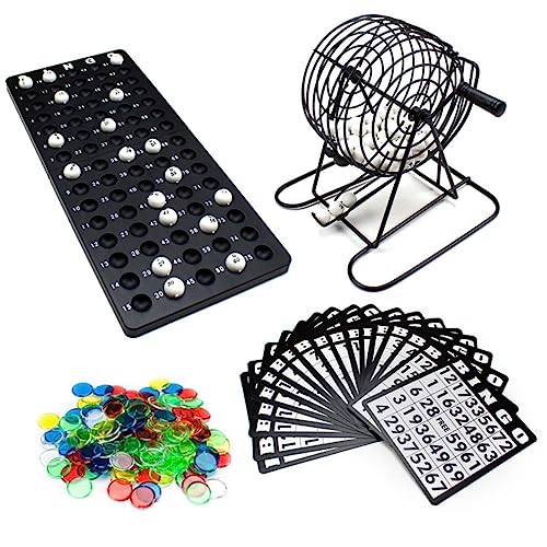 BESPORTBLE Traditionelle Lotto Kugelmaschine Ball Lotteriemaschine für Familien und Trinkspiele Schwarz mit Metallball Spender BESPORTBLE Traditionelle Lotto Kugelmaschine Ball Lotteriemaschine für Familien und Trinkspiele Schwarz mit Metallball Spender von BESPORTBLE