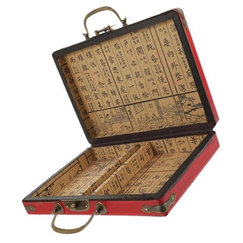 BESPORTBLE Tragbare Retro Mahjong Box Aufbewahrungsbehälter für Mahjong und Mehr für Reisen und Zuhause mit Stylischem Design und Praktischem Griff BESPORTBLE Tragbare Retro Mahjong Box Aufbewahrungsbehälter für Mahjong und Mehr für Reisen und Zuhause mit Stylischem Design und Praktischem Griff von BESPORTBLE
