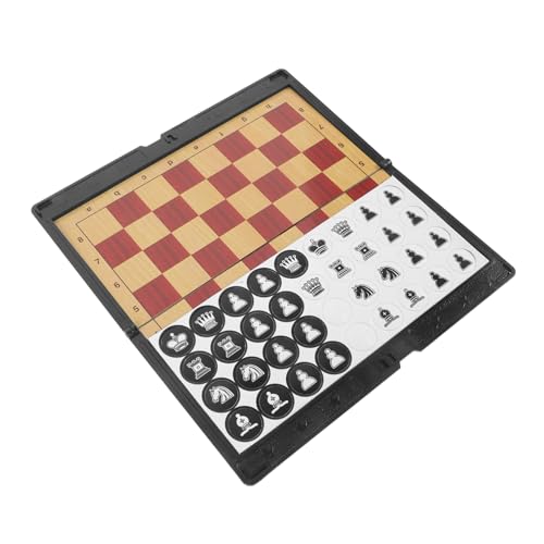 BESPORTBLE Tragbares Faltbares Schachspiel Magnetisch Leichtes Reise Schachbrett aus Kinderfreundlich für Familie Freizeit Unterwegs von BESPORTBLE