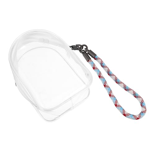 BESPORTBLE Transparente Spielzeugtasche mit Reißverschluss Vielseitiger Puppen-Organizer für Figuren Handy und Schlüssel mit Modischem Gewebtem Trageband Praktische Aufbewahrungstasche für von BESPORTBLE