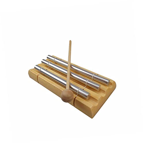 BESPORTBLE Trio Glockenspiel Aus Holz Musikalisches Mit Metallröhren Fördert Musikalische Entwicklung Sicher Für Kleinkinder Für Meditation von BESPORTBLE
